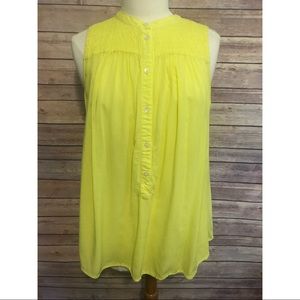 Holding Horses yellow smocked tanktop swing blouse
